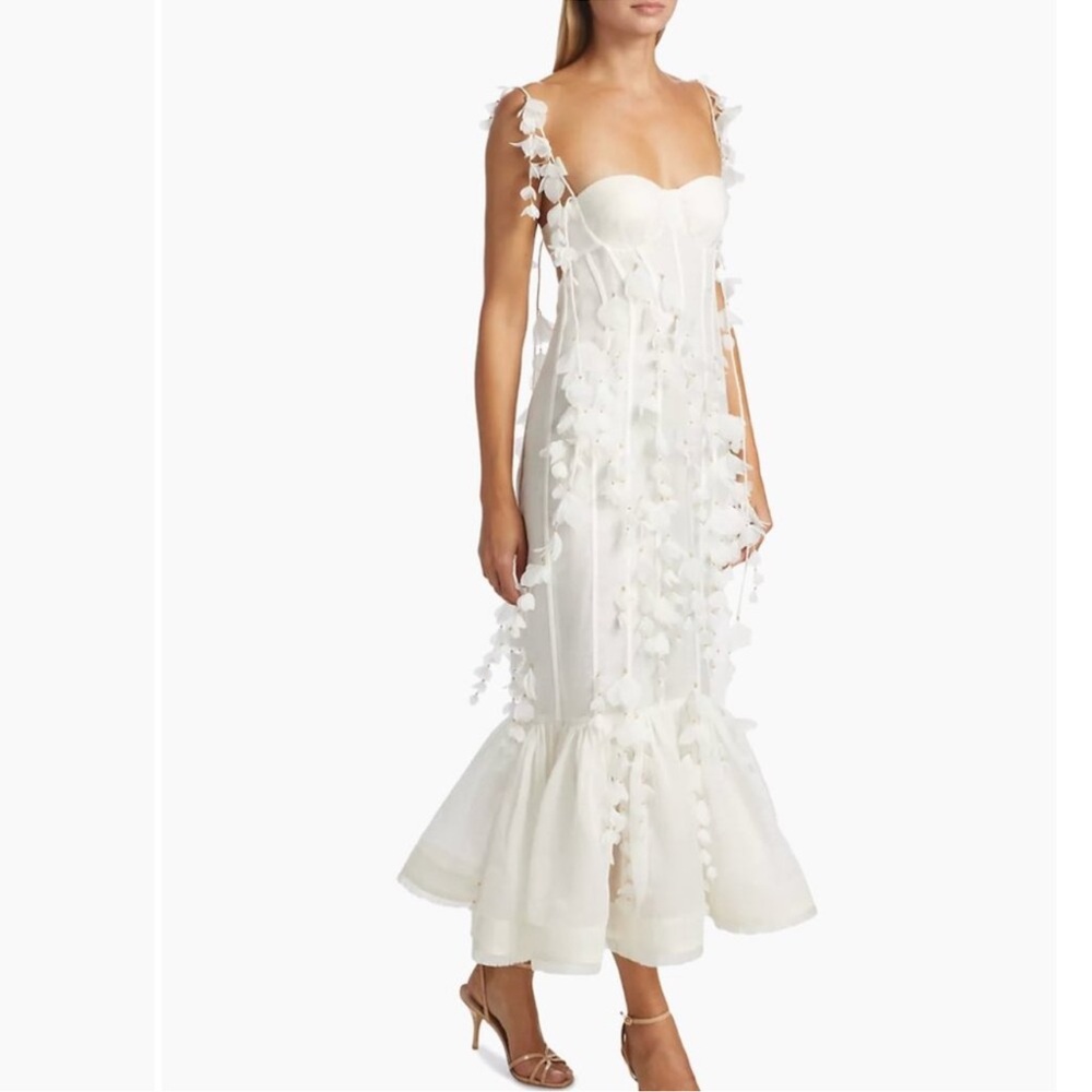 Zimmermann White Floral Appliqué Dress - Picture 3 of 6